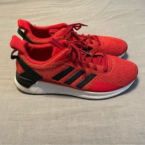 adidas Questar Ride Mens Red Mesh Lace Up Athletic Running Shoes 11.5
